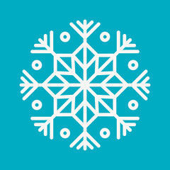 Fototapeta premium Snowflake Icon. Christmas Decoration Ornament. Mandala Style. Lines. 