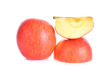 Apples on a white background