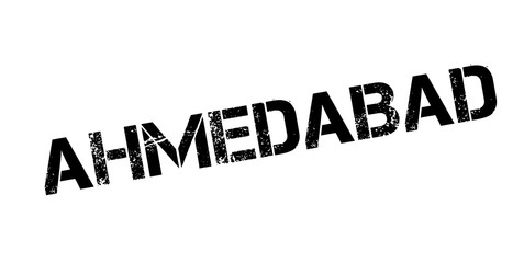 Ahmedabad rubber stamp. Grunge design with dust scratches. Effects can be easily removed for a clean, crisp look. Color is easily changed.
