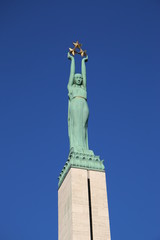 Fototapeta premium Freedom Monument in Riga Brīvības piemineklis