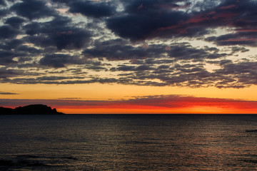 Splendid dawn from the beach of Mundaka