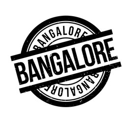 Bangalore rubber stamp. Grunge design with dust scratches. Effects can be easily removed for a clean, crisp look. Color is easily changed.