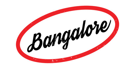 Bangalore rubber stamp. Grunge design with dust scratches. Effects can be easily removed for a clean, crisp look. Color is easily changed.