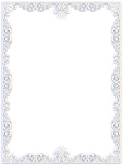 Ornamental vintage frames. Floral design template. Page decoration. Birthday card, wedding invitations. 3d rendering