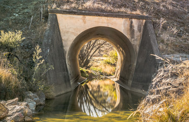 Water under archway