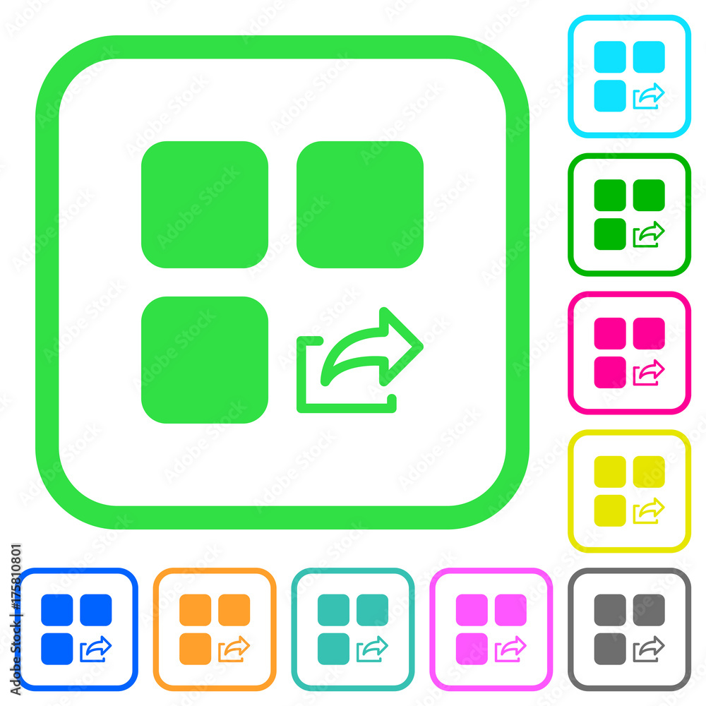 Poster export component vivid colored flat icons icons