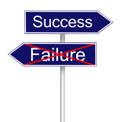 Success vs failure pole sign