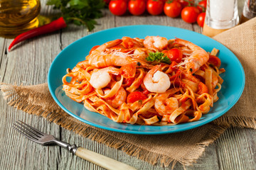 pasta with shrimps
