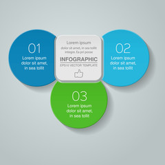Vector infographic template for diagram, graph, presentation, chart, business concept with 3 options