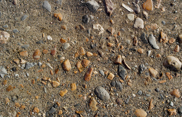 Soil. Ground texture. Soil background. Abstract nature pattern. Stony land. Ground background