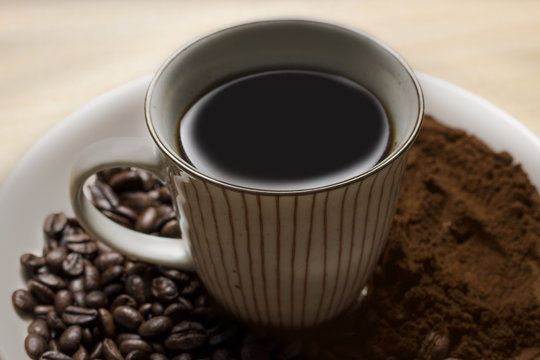 coffee concept - roasted coffee beans