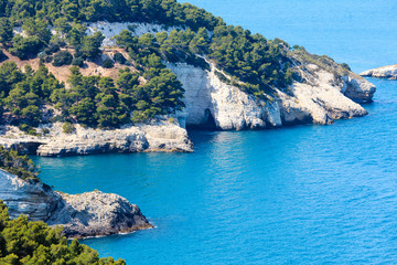 Summer coast Cala di Porto Greco, Gargano, Puglia, Italy