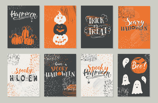 Halloween cards set