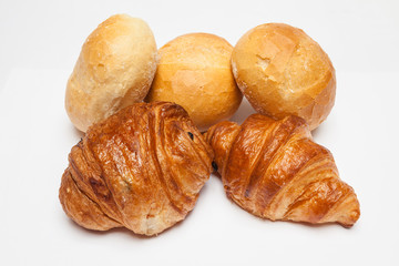hard roll and croissant