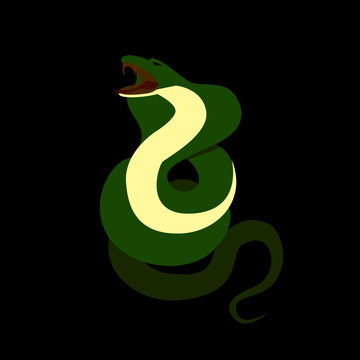 Green cobra, vector