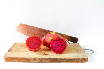 Dragon fruit isolated on white background