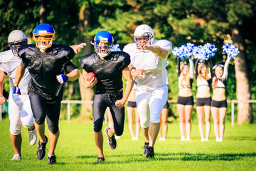 Fototapeta premium American Football Players Running