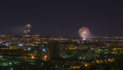 festive salute over the night city