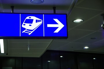 Train direction sign