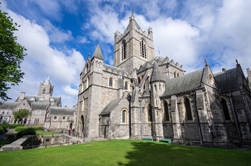 Naklejka premium Irlandia Wakacje - Christ Church w Dublinie