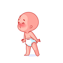 Cutest shy baby in the diaper.