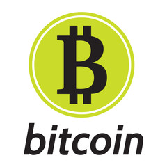 vector template for the designation of crypto currency bitcoin