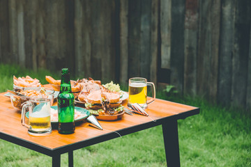 Table Food Graden party enjoying home party on garden home