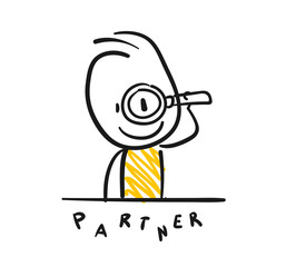 Strichfiguren / Strichmännchen: Suche Partner. (Nr. 118)