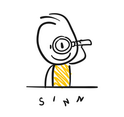 Strichfiguren / Strichmännchen: Suche nach Sinn. (Nr. 116)