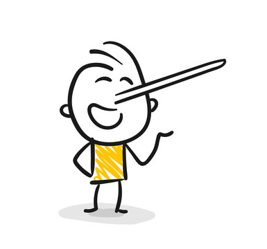 Strichfiguren / Strichm&auml;nnchen: L&uuml;gner, Betr&uuml;ger. (Nr. 120)