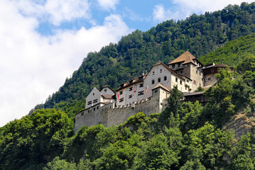 Fototapeta na wymiar Medieval castle in Vaduz, Liechtenstein
