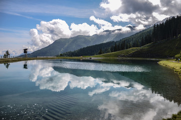 tyrolian reservoir for snowmaking zams