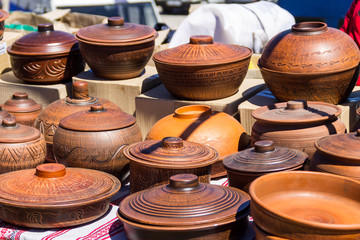 Clay pottery ceramic for sale on the market
