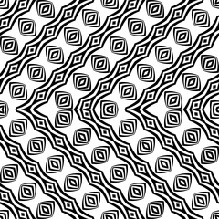 Fototapeta premium Design seamless monochrome zigzag pattern