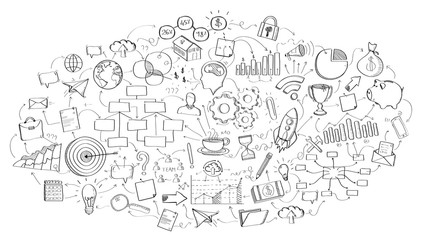 Hand drawn vector project presentation