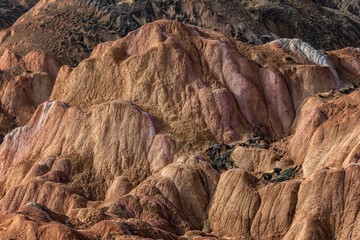 Rainbow mountains in asian geopark at China