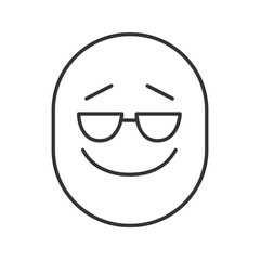 Obraz premium Cool smile linear icon