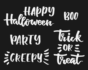 Halloween lettering set