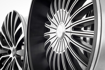 Close up of rims car alloy wheel.