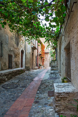Old narrow street in the in France.