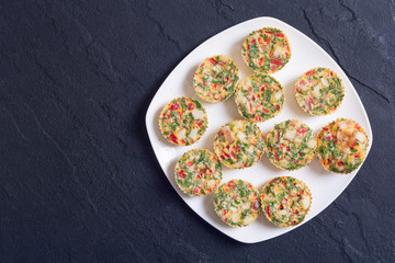 Egg muffins with onion