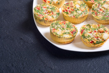 Egg muffins with onion