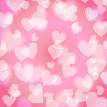 Pink Sweet Bokeh Heart, pattern, vector