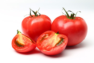 tomatoes isolated on white background