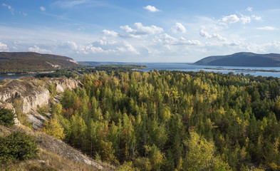 Fototapeta premium Panoramic views of the river valley