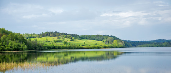 Obraz na płótnie Canvas Panoramic view of Lake Ladoga in Karelia