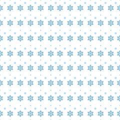 Snowflakes Seamless Pattern Winter Ornament Background Concept