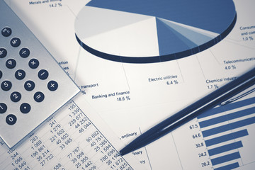 Financial accounting stock market graphs analysis