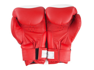 red boxing glove isolated