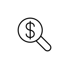 searchin money line icon black